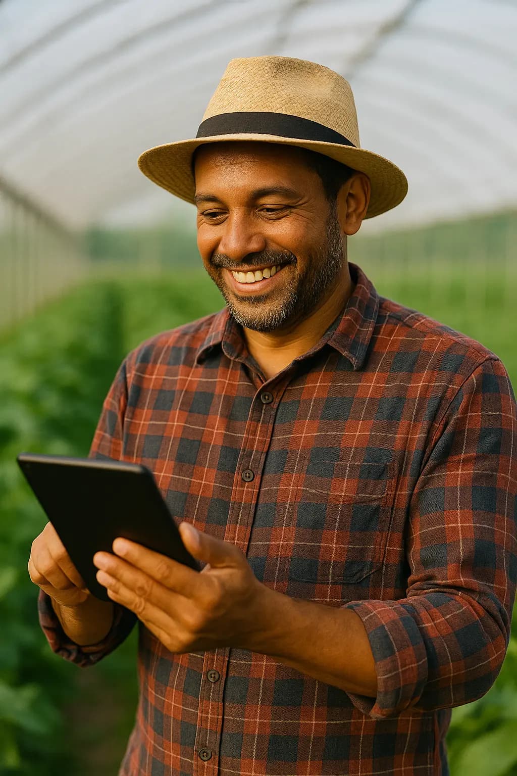 Agricultor usando Eva Viva